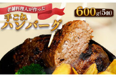 使いやすさ抜群！ 手ごね ハンバーグ 合計 600g （120g×5個）【 訳あり 訳アリ 冷凍 小分け 個包装 はんばーぐ 牛肉 豚肉 肉 お肉 合い挽き 牛ハンバーグ 洋食 簡単調理 人気 国産 綾部 京都 】