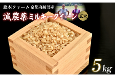≪選べる容量≫【令和7年度産 先行予約】 減農薬ミルキークイーン 玄米 5kg 【 米 ミルキークイーン 5キロ 5kg 玄米 こめ コメ お米 おこめ 減農薬 低農薬 農家直送 綾部 京都 森本ファーム 】