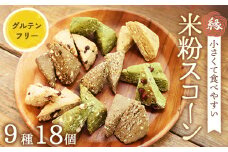 米粉 スコーン 9種 18個セット | 冷凍 米粉スイーツ 米粉菓子 小麦粉不使用 詰め合わせ セット 食べ比べ 手作り 朝食 おやつ 国産 グルテンフリー 焼き菓子 洋菓子 プレゼント 贈答 gift お菓子 スイーツ 米粉 京都 綾部