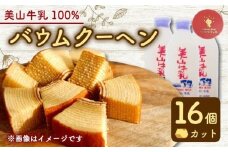 バウムクーヘン 南丹市「美山牛乳」100%使用 【南丹市×綾部市共同開発】 16個 | カット 個包装 小分け バームクーヘン ミルク 牛乳 美山牛乳 こだわり 卵 たまご お菓子 おかし おやつ スイーツ デザート ケーキ バウム 誕生日 菓子 焼き菓子 洋菓子 人気 おすすめ 冷蔵 ギフト ギフト用 贈答 贈答用 贈答品 プレゼント 手土産 京都 綾部市 南丹市 京都府 京都 サクラティエ