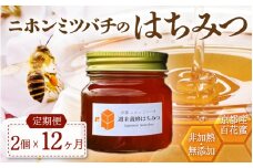 【定期便】 ニホンミツバチのはちみつ 600g×12回 | 京都産 非加熱 国産 百花蜜 自然のままの純粋蜂蜜 はちみつ ハチミツ 蜂蜜 ハニー 瓶詰 （週末養蜂） 毎月定期便 12回定期便