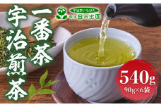 ＜2025年産＞一番茶 宇治煎茶(計540g・90g×6袋)【uj-AG005】【宇治日の出園】