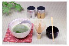 京都宇治抹茶4点セット(抹茶80g・茶碗・茶筅・茶さじ)【uj-AT004】【宇治茶商俱楽部】