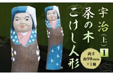 宇治 茶の木こけし人形(上)＜1＞【uj-CB006】【彫工鳴滝】