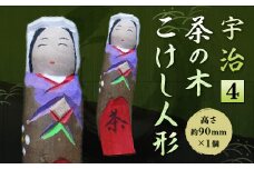 宇治 茶の木こけし人形＜4＞【uj-CB013】【彫工鳴滝】
