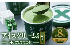 《中村藤吉本店》濃厚で豊かな味わいのアイスクリーム詰合せ(1種・計8個)【uj-AZ001-B】【中村藤吉本店】