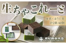 《中村藤吉本店》生ちゃこれーと(抹茶・ほうじ茶/20個入×2箱)【uj-AZ008】【中村藤吉本店】