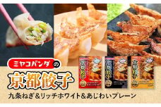 ミヤコパンダの京都餃子3種セット(九条ねぎ・リッチホワイト・あじわいプレーン/計45個)【uj-CF001-B】【ミヤコパンダ】