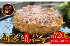 神戸髙見牛ハンバーグ(計720g・180g×4個)【uj-DW001】【髙見牧場直売店 Meat&Fresh TAKAMI】