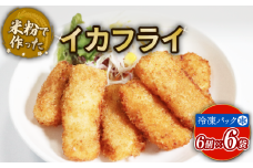 米粉で作ったイカフライ イカフライ 6個 6袋 グルテンフリー 米粉 イカ 国産 フライ  いか 冷凍 おかず 加工食品 加工品 宇治市 京都府　EI03