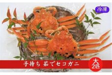 国産 子持ち 茹で セコガニ 大サイズ 2杯セット(冷凍) カニ 蟹[№5716-0173]