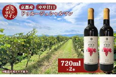 【ふるさと納税】 赤ワイン 京都産 2022ドゥルージュシャルマン やや甘口 720ml×2本《 天橋立ワイナリー 》ワイン wine 天橋立 [№5716-0410]