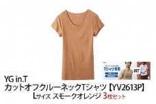グンゼ YG in.T カットオフクルーネックTシャツ【YV2613P】Lサイズ スモークオレンジ3枚セット GUNZE [№5716-0426]