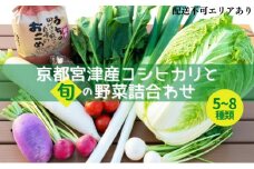 【ふるさと納税】京都 宮津産 コシヒカリ と 旬の野菜詰合わせ お米 白米 精米 コシヒカリ 5キロ ごはん ご飯 おにぎりお弁当 野菜 [№5716-0458]
