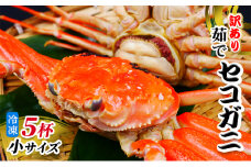 【冷凍】セコガニ　茹で　小サイズ　訳あり　5杯《24年11月10日?12月中旬に順次発送》 [№5716-0552]