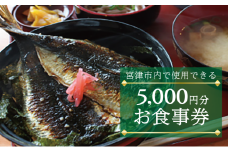 宮津天橋立お食事クーポン　5,000円分 [№5716-0714]
