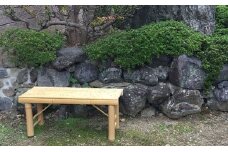 京竹工芸の竹製ベンチでゆっくりくつろぎの時間　竹製ベンチ・床几（しょうぎ）・スツール◇