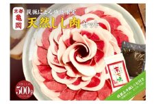 【先行予約 数量限定】丹波亀岡 天然しし肉セット 特選 500g （京丹味噌・京七味付き） ｜ ぼたん鍋 猪 ジビエ 猪肉 ※2025年11月中旬～2026年4月中旬頃に順次発送予定