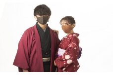 ＜京もの屋SEKIROKU＞ 京MASK《マスク 布 和服 柿渋染め》/柿渋（茶）色