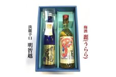 ＜大石酒造＞淡麗辛口日本酒「明智越」・「梅酒 麗（うらら）」セット◇≪地酒 明智光秀 大河ドラマ≫