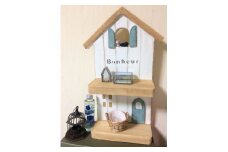 ＜Moon Rabbit＞2階建てのお家 ｜ 雑貨 庭 ガーデニング 屋外 オブジェ 飾り棚 ミニハウス インテリア