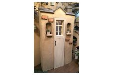 ＜Moon Rabbit＞お庭道具が隠せる小屋型のシャビー塀 ｜ エクステリア 庭 ガーデニング 屋外 ガーデンファニチャー