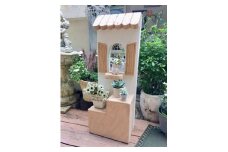 ＜Moon Rabbit＞メルヘンカラーのお家塀 ｜ 雑貨 庭 ガーデニング 屋外 オブジェ 飾り棚 花台 インテリア