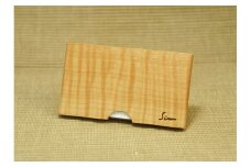 【白（メープル）】＜松永弦楽器工房＞木製名刺入れ◇