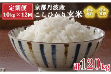 【定期便】米 令和5年産 京都 丹波産 こしひかり 玄米 10kg（5kg×2袋）12回 計120kg｜5つ星お米マイスター 厳選 受注精米可 隔月発送も可 ※離島への配送不可