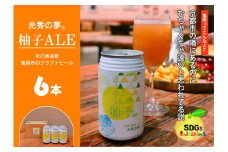 クラフトビール「光秀の夢 柚子ALE」350ml 6本セット 京都・亀岡産 柚子使用 ≪2025年3月醸造≫10日以内発送 缶ビール 酒類 酒 ビール ギフト エコ