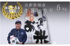 令和6年産 キヌヒカリ 5kg 【2年連続受賞】京都のおいしいお米 ｜ 米 コメ 白米 京都 丹波 きぬひかり 数量限定