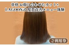 骨格 お顔に合わせたカット + LAGOON式 髪質改善メニュー 《体験 ご利用券 美容 サロン 美容室 ヘアケア トレーニング ケア 美容体験 チケット》