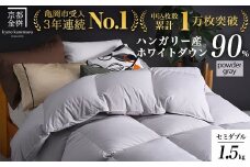 【パウダーグレー（無地）】京都金桝 冬用羽毛布団 セミダブルサイズ×1枚 【ふとん 布団 寝具 国産 日本製 羽毛布団 羽毛ふとん 羽毛ぶとん うもうぶとん うもうふとん 本掛け 羽毛布団セミダブル 掛け布団 掛布団】アクア