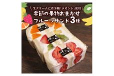＜ネオ・フルーツサンド＞罪悪感を抱かせない旬のフルーツサンド　3個　＜冷蔵便＞【1505496】