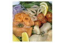 魚介類の燻製セット(サーモン北海道ホタテたい) 京都府お酒のおつまみやパーティ、おせちのオードブルに【1588313】