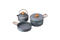 LOGOS クッカー&ケトルセット キャンプなど、アウトドアで便利な調理器具セット　81210212【1666909】