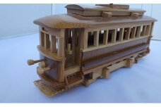 竹製　チンチン電車　23ｘ6ｘh12（17）cm【数量限定】 [№5223-0055]