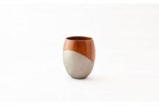 【手作り漆器】のどか　すず波　ぐいのみ　欅　天然木・本漆・摺漆[№5223-7030]0128