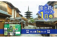 地下鉄・バス1日券（大人券3枚セット）[№5223-0185]