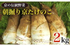 【2026年3月中旬より順次発送予定】【京の伝統野菜】朝掘り京たけのこ　２kg ふるさと納税   京都 竹の子 筍 たけのこ タケノコ 朝掘り 料亭 逸品 やわらかい 春 味覚 京都府 長岡京市 NGL001