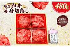 厳選和牛赤身切落し480g　自家製たれセット ふるさと納税 肉 お肉 牛肉 和牛 厳選 赤身 切り落とし 480g ギフト お祝い 記念日 京都府 長岡京市 NGBG009
