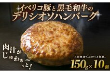 【黒毛和牛とイベリコ豚のハンバーグ】 150g×10個 ハンバーグ デリシオソハンバーグ イベリコ豚 黒毛和牛 豚肉 豚 ぶた ブタ 牛肉 和牛 牛 肉 お肉 おにく 霜降り 手作り 簡単調理 冷凍 小分け 個包装 お弁当 おかず 夕ご飯 家庭 家庭用 惣菜 お惣菜 料理 調理 人気 おすすめ ふるさと納税 京都 八幡 八幡市 神戸屋商事 肉匠 こしき庵