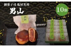 八幡 銘菓 男山 10個 化粧箱入り 和菓子 餡 あん くるみ クルミ スイーツ お菓子 おかし おやつ ギフト プレゼント 贈答 贈り物 お祝い 御歳暮 お歳暮 お中元 記念日 人気 おすすめ 京都 京都府 八幡市 御菓子司 亀屋芳邦