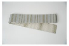 丹後の藤布 角帯「藤糸あそび（水グレー）」　藤布 角帯 藤糸あそび 藤糸 伝統工芸品 護身 長寿 繁栄 古事記 万葉集 水グレー 水グレー色　FY00092