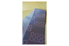 丹後帯 半幅帯「七宝」（グレー）　藤布 角布 七宝 伝統工芸品 護身 長寿 繁栄 古事記 万葉集 グレー グレー色　FY00037