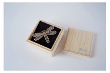 丹後の藤布　ブローチ「蜻蛉（トンボ）」　丹後の藤布 ブローチ セット 丹後のいろどり 伝統工芸品 布 絹　FY00046