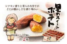 【シナモン香るスイートポテト】里のスイートポテト（6個入り×1箱、12個入り×1箱） 一口タイプのスイートポテト　スイーツ いも さつまいも サツマイモ スイートポテト スイーツ デザート 甘いもの 12個 6個 おやつ お菓子 おかし 洋菓子 プレゼント お返し 贈り物 ギフト 友人 誕生日 手土産　AP00019