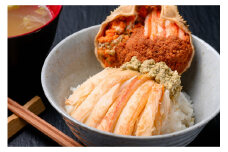 【蟹の匠 魚政】雌雄の甲羅盛り プレミアムズワイガニ夫婦丼セット小小サイズ(11月～12月発送)　UO00874