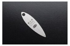 遺灰入れカード型ケース　結心華　葉っぱタイプ　アルミ製　色：シルバー（カラーアルマイト）　　HR00027