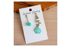 ＊ひすい＊　『花時』アシンメトリーピアス/水引ピアス　アクセサリー ピアス 雑貨 ファッション おしゃれ かわいい きれい レディース 女性 手作り ハンドメイド 両耳 花柄　AM00319